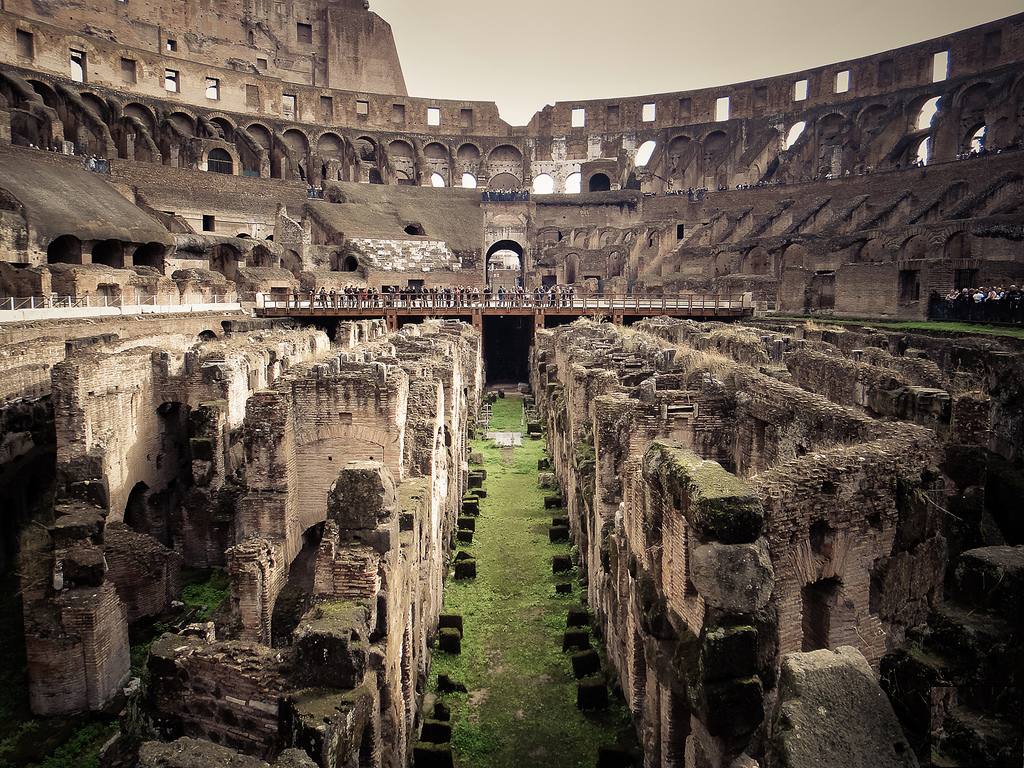 The Colosseum in Rome at golden hour — the greatest amphitheatre ever built and the defining symbol of the Eternal City