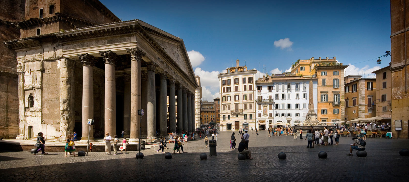 The Pantheon square in Rome, Italy