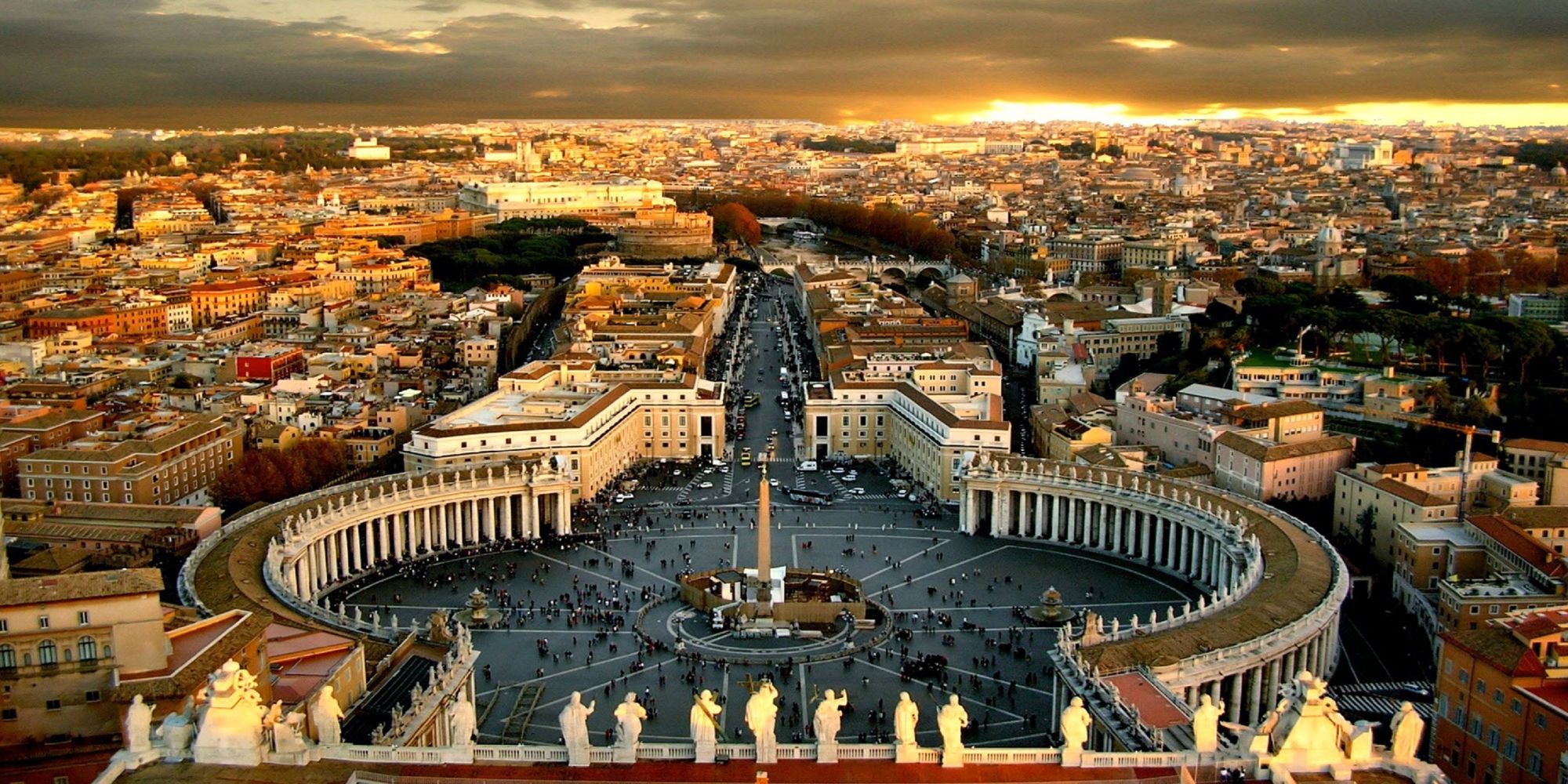 Saint Peter's Square in Vatican City — the magnificent elliptical piazza designed by Gian Lorenzo Bernini, heart of the Catholic world
